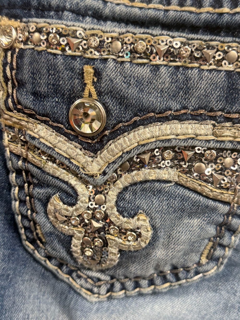 Rock Revival Embellished Bootcut Jeans Y2K Low Rise Size 25 - Picture 5 of 10